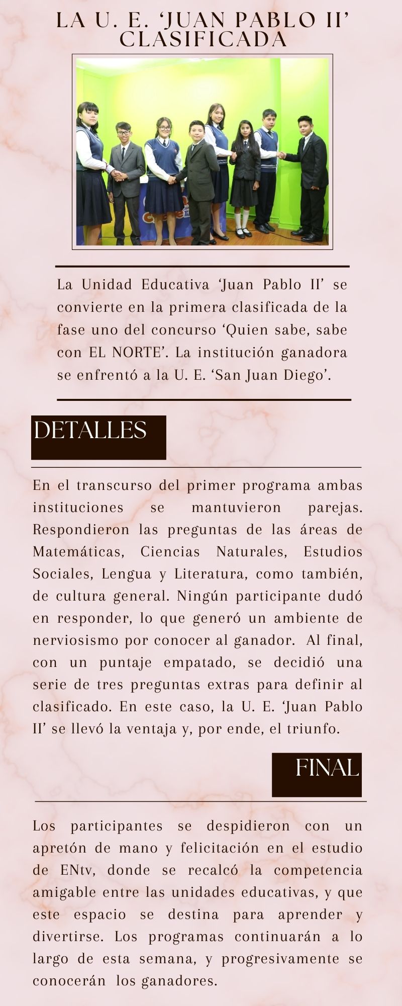 Clasificación Quien sabe