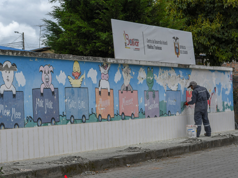 Brindan mantenimiento en centro infantil de Bolívar 3 escuela2