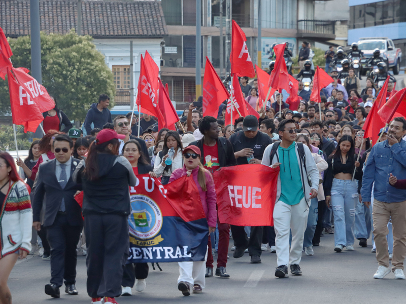 En Imbabura rechazan paquetazo, U. Central convoca a marcha, e indígenas vigilan 13 u central