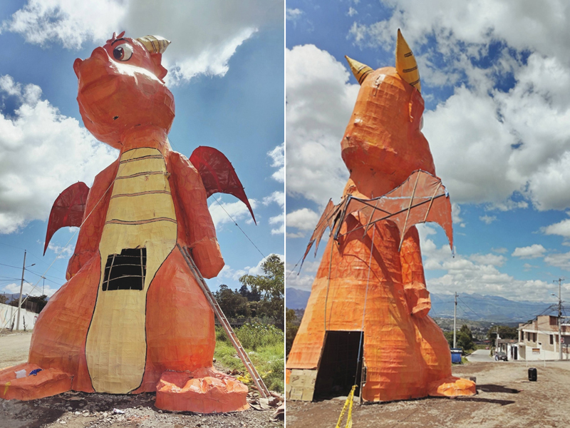 Un dragón gigante se impone en Caranqui 8 dragon