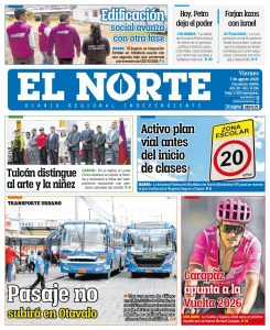Diario El Norte 42 portada 7 agosto 2026